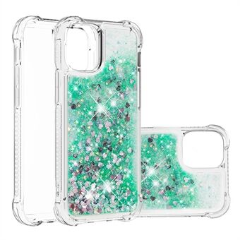 Flytande Quicksand Clear Soft TPU Bumper Stötsäkert skyddsfodral för iPhone 13 Pro Max 