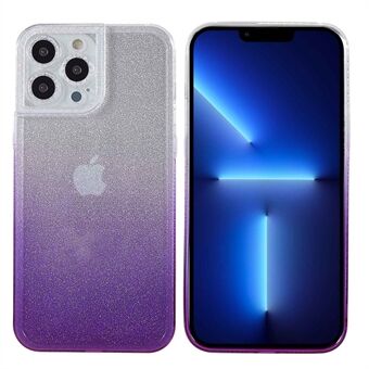 For iPhone 13 Pro Max  Phantom Series Gradient Color Soft TPU Cover Phone Case with Separable Glittering Plate