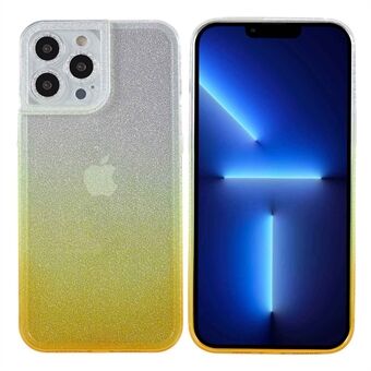 For iPhone 13 Pro Max  Phantom Series Gradient Color Soft TPU Cover Phone Case with Separable Glittering Plate