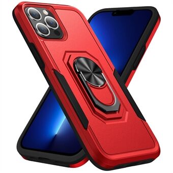 Defender Series PC + TPU Cellphone Case for iPhone 13 Pro Max , Phone Cover with Adjustable Ring Kickstand