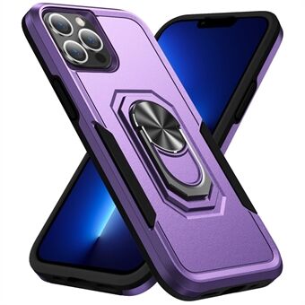 Defender Series PC + TPU Cellphone Case for iPhone 13 Pro Max , Phone Cover with Adjustable Ring Kickstand