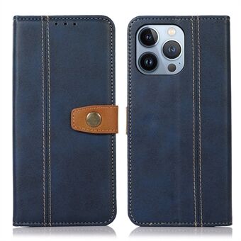 For iPhone 13 Pro Max  All-around Protection Magnetic Case Textured Leather Wallet Flip Phone Cover with Stand