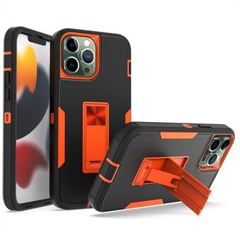 For iPhone 13 Pro Max  Back Shell, Impact Resistant PC + TPU Hybrid Phone Cover with Integrated Kickstand Car Mount Metal Sheet Case