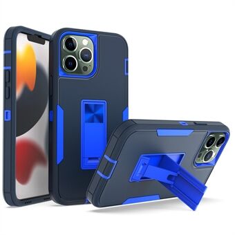 For iPhone 13 Pro Max  Back Shell, Impact Resistant PC + TPU Hybrid Phone Cover with Integrated Kickstand Car Mount Metal Sheet Case