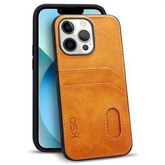 KSQ 001 Series All Edge Wrapped Case for iPhone 13 Pro Max , Card Slots Design Soft TPU+PC+PU Leather Phone Cover