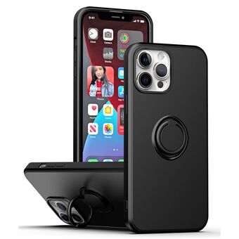 Protective Case for iPhone 13 Pro Max , Drop-proof Rubberized TPU Phone Cover with Ring Kickstand