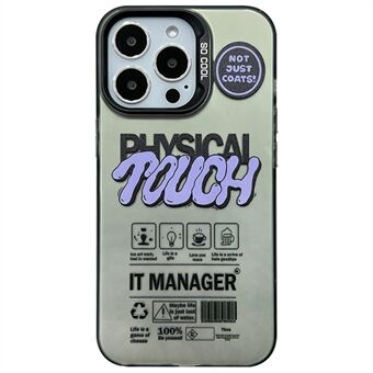 För iPhone 13 Pro Max matt fodral PC TPU engelska etiketter tryckt telefonbaksidesskydd