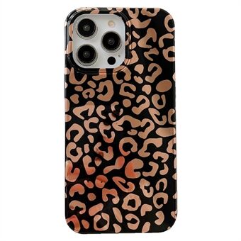 För iPhone 13 Pro Max 6,7 tum Leopard Print Series Electroplate Telefonfodral Stötsäkert TPU-telefonfodral