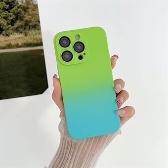 För iPhone 13 Pro Max 6,7 tum Elegant Gradient Skyddsfodral Skin-touch PC Anti-droppskydd med linsskyddsfilm