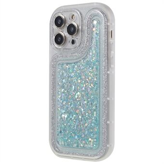 För iPhone 13 Pro Max 6,7 tum Epoxy Glitter Fodral Mjukt TPU Anti- Scratch Telefonskydd