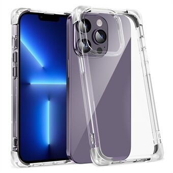 För iPhone 13 Pro Max 6,7 tum Slim Case Four Corner Matt Drop-proof Cover TPU+Acryl Telefonfodral