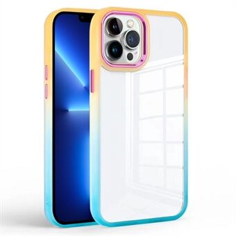 För iPhone 13 Pro Max 6,7 tum TPU+PC Gradient Telefonfodral Transparent stötsäkert skal