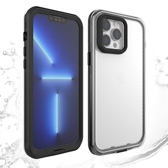 För iPhone 13 Pro Max 6,7 tum IP68 vattentätt fodral TPU+PC+PET Undervattensdykningstelefonfodral