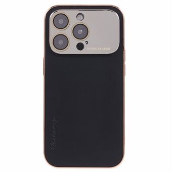 För iPhone 13 Pro Max Elektropleringstelefonfodral PU-läderbelagd TPU+PC-fodral med akryllinsram