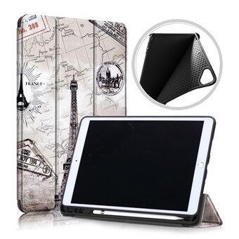 Mönstrat läder Tri-fold Stand Smart Tablet-fodral med pennfack för Apple iPad (2021) / (2020) / (2019)