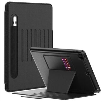 Multiple Viewing Kickstand PU Leather Auto Wake / Sleep Protective Case med kortplats och pennhållare för iPad (2021) / (2020) / (2019)