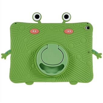 För iPad (2021) / (2020) / (2019) / iPad Pro  (2017) / Air  (2019) Skyddsfodral Cartoon Frog Design Silikon + PC Shockproof Tablet Cover