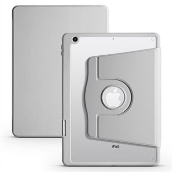 För iPad 10.2 (2021) / (2020) / (2019) Smart Tablet-fodral PU-läder + Roterande stödfodral i akryl