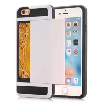 Scratch-proof Slide Card Holder PC + TPU Hybrid Cover for iPhone SE (2020)/SE (2022)/8/7 