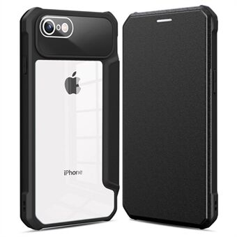 For iPhone 7 / iPhone 8 / iPhone SE 2020/2022, Business Style PU Leather+TPU+PC Case Magnetic Auto-closing Phone Cover with Card Slot Stand