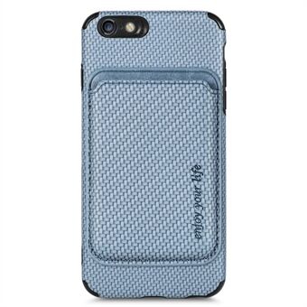 For iPhone 7 / iPhone 8 / iPhone SE 2020/2022, Carbon Fiber Texture PU Leather + TPU + PVC Phone Case with Magnetic Absorption Detachable Card Holder