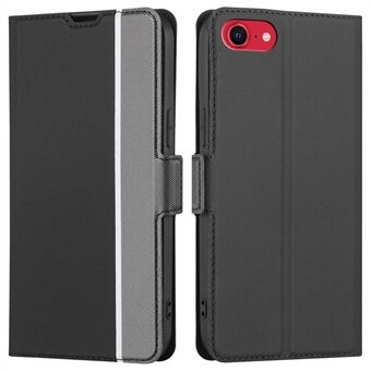 For iPhone 7 / iPhone 8 / iPhone SE 2020/2022, Twill Texture PU Leather+TPU Ultra-slim Phone Shell Anti-scratch Anti-fall Stand Card Holder Design Cover