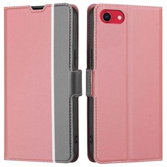 For iPhone 7 / iPhone 8 / iPhone SE 2020/2022, Twill Texture PU Leather+TPU Ultra-slim Phone Shell Anti-scratch Anti-fall Stand Card Holder Design Cover