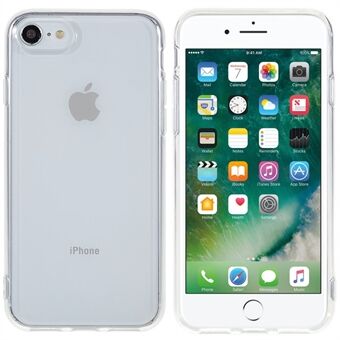 För iPhone 7/8  / SE (2020) / SE (2022) 2,0 mm tjocklek Anti-drop bakstycke Vattenstämpelfritt Transparent TPU telefonfodral