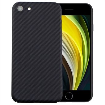 För iPhone 7 / 8 / SE (2020) / SE (2022) Carbon Fiber Texture Aramid Fiber Bakfodral Fallsäkert skyddsfodral - Mattsvart