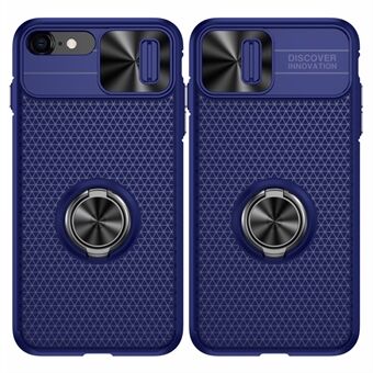 För iPhone 7/8 4,7 tum / SE (2020) / SE (2022) Kickstand Cover PC + TPU kameraskyddsfodral