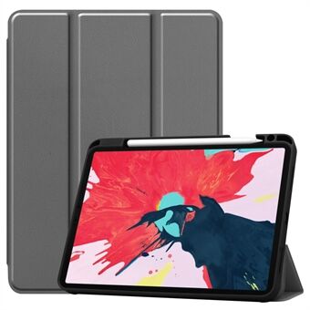 Narrow Bezel Anti-Drop Tri-fold Stand Leather Tablet Stylish Case with Pen Slot for iPad Air (2020)/Air (2022) / Pro (2020) / (2018)