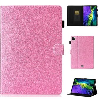 Glittery Powder Card Slots Stand PU Leather + TPU Shell for iPad Air (2020)/Air (2022) / Pro (2021) (2020) (2018)