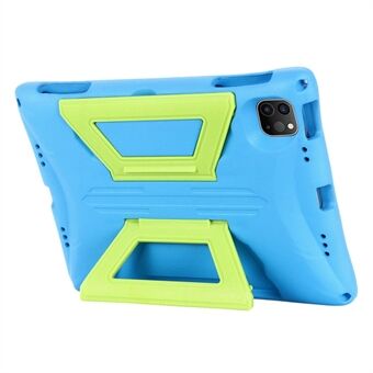 For iPad Air (2022)/(2020)/iPad Pro (2018)/(2020)/(2021) Portable Handle Kickstand Tablet Case EVA + PC Cover with Shoulder Strap