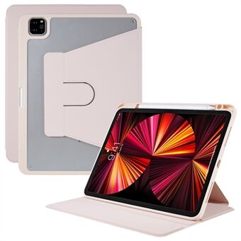 MUTURAL for iPad Air (2020)/(2022)/Pro (2020)/(2021) Slim Stand Protective Cover Clear Transparent Back Shell with Built-in Pencil Holder