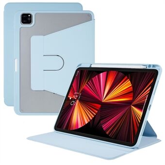 MUTURAL for iPad Air (2020)/(2022)/Pro (2020)/(2021) Slim Stand Protective Cover Clear Transparent Back Shell with Built-in Pencil Holder