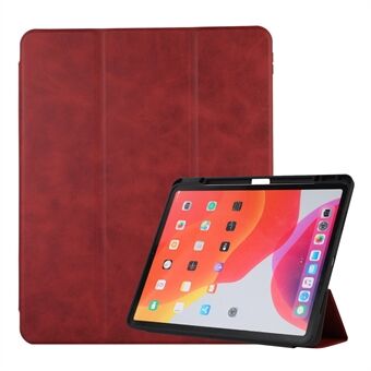 För iPad Pro  (2021) / (2020) / (2018) / iPad Air (2020) / (2022) Texture PU Leather Pen Slot Case Trifold Stand Auto Wake / Sleep Tablet Shell Cover