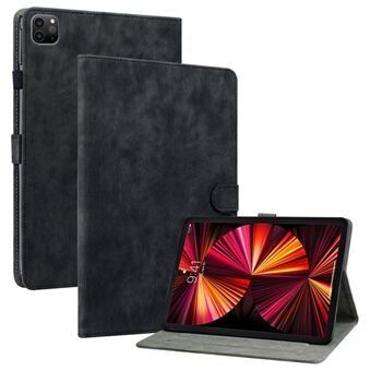 För iPad Air (2020) / (2022) / Pro  (2018) / (2020) / (2021) Anti-Fall-fodral Cute Tiger Pattern Printed TPU+PU-läderfodral med Stand / kortplats, Auto Wake / Sleep Tablet Fall