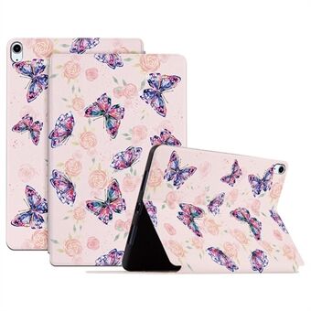 För iPad Air (2020) / Air (2022) Anti-drop Folio Flip Cover Butterfly tryckt skyddande tablettfodral med Stand