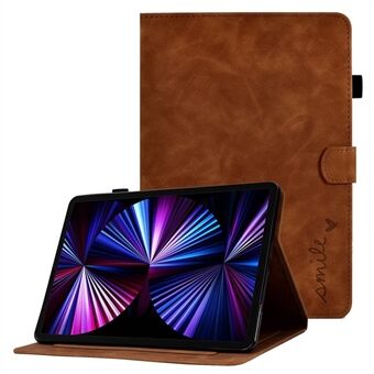 För iPad Pro  (2018) / (2020) / (2021) / iPad Air (2020) / (2022) Anti-Fall Stötsäkert fodral Enfärgat läder Folio Flip Cover Mönster Printed Tablet Stand Fodral med kortplatser