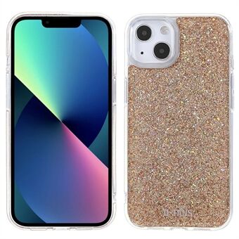 DFANS för iPhone 14  Stötsäkert fodral Fullt glitterdekorerat skyddsfodral PC + TPU Hybrid Anti-Drop Fodral