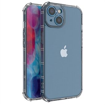 För iPhone 14  Transparent TPU-telefonfodral Luftkudde Hörnskydd Fallsäkert mobilfodral