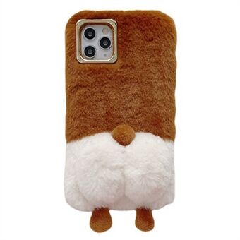 Söt telefonskal för iPhone 14 , fluffigt telefonfodral Warm Plush+TPU Mjukt telefonskal