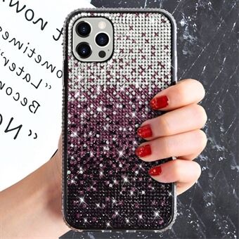 För iPhone 14  Sparkly Bling Rhinestone Fodral Mjukt Flexibel TPU Gradient Color Telefonskal