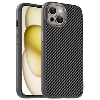 IPAKY För iPhone 14 Slim Case Kolfiberstruktur TPU Telefonskal