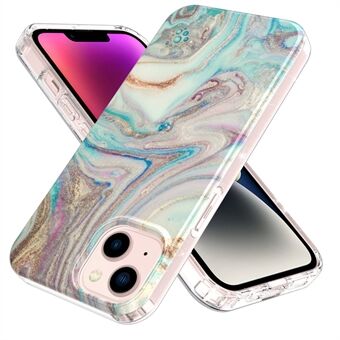 För iPhone 14 GW18 IMD Marble Pattern Anti- Scratch Phone Case Skyddande PC+TPU telefonskal