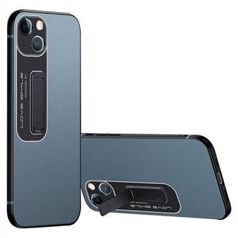 För iPhone 14 Fallsäkert Slim Matte Telefonfodral Mjuk TPU + Hård PC Skyddande mobiltelefonskal med dolt stöd