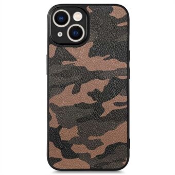 Stötsäkert fodral för iPhone 14 TPU+PU läderfodral Kamouflagemönster Anti-Fall Telefonskydd Stöd för trådlös laddning