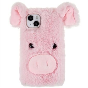 För iPhone 14 Söt plysch Cartoon Pig Mjuk TPU skyddsfodral Telefonbaksida