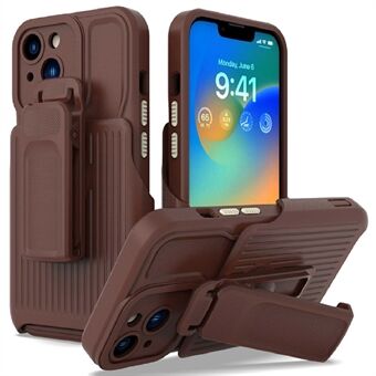 Explorer-serien för iPhone 14 Avtagbar ryggklämma Kickstand Telefonfodral PC + TPU Stötsäkert Hybrid Cover