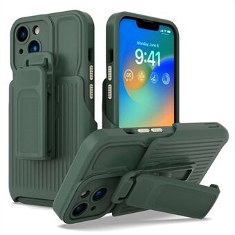 Explorer-serien för iPhone 14 Avtagbar bakre klämma Kickstand Telefonfodral PC + TPU Stötsäkert Hybrid Cover